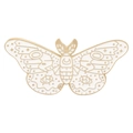Vintage moth enamel pin with gold outline and moon symbol white butterfly brooch - White Moth Style (XZ864)