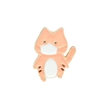 Niedliche Emaille-Anstecknadel orangefarbene Katze mit Maske und Goldrand - Maskierte Orangefarbene Katze Stil (XZ3784)