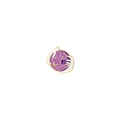 Purple crystal ball enamel pin with cat and moon, held by a golden skeleton hand - Purple Skeleton Hand Crystal Ball Style (XZ3886)