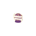 Purple enamel crystal ball brooch with stars, moon and You Are Full Of Magic text - Magic Quote Crystal Ball Style (XZ3887)