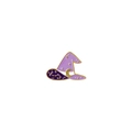 Purple witch hat enamel pin with golden moon and stars constellation details - Celestial Witch Hat Style (XZ3889)