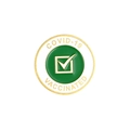 Creative white and green enamel COVID-19 Vaccinated brooch with gold metal plating - Green White Check Style (XZ4623)