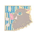 Pin's émaillé Inosuke de Demon Slayer avec rayures bleues et motifs de fleurs de cerisier - Style Masque Tête de Sanglier (XZ6535)