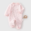 Tutina trapuntata rosa per neonato con ricamo a elefante e trama a rilievo - Taglia 59 / Jacquard Elefante Rosa