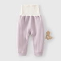 Wattierte Babyhose in Lavendel mit hohem Bund und Druckknöpfen für Neugeborene - Größe 73 / Lila (Ohne Ausziehen)