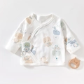 Top kimono per neonati in puro cotone con stampe di robot e animali blu - 52cm / Robot