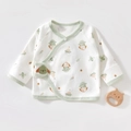 Top kimono per neonati in cotone a maniche lunghe con stampa cane spaziale e bordi - 52cm / Cane Spaziale