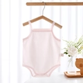 Rosa Baby-Body aus 100% Baumwolle, ärmelloser Einteiler für den Sommerkomfort - Größe 73 / Rosa