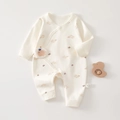 Detail of baby cotton romper with whale print and cute 3D whale pendant accessory - 52 / Dolphin Elf