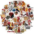 50pcs waterproof cartoon chicken stickers with funny quotes for laptops and luggage - Cartoon Chicken Series