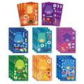 Set di adesivi per mostri fai-da-te con 8 disegni di cartoni animati colorati - 8 Pezzi/Confezione