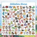 Collection of 100 colorful cartoon animal stickers with waterproof matte finish for kids - Animal Theme 100 Sheets (Style 2)