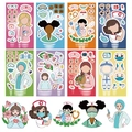 Details von 8 DIY-Krankenschwester-Stickerbögen mit medizinischem Zubehör für Kinder - Medizinische Serie Stil (8ZD292)