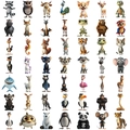 Détails de 49 autocollants d'animaux 3D en PET avec des textures réalistes sur fond blanc - Pack D'autocollants Animaux Réalistes En PET (50 Pièces)