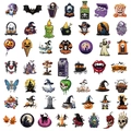Dettaglio di 49 adesivi PET di Halloween con motivi di zucca, fantasma e teschio - Confezione Adesivi PET Halloween (50 Pezzi)