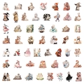 Set aus 50 handgemalten Aquarell-Märchen-PET-Aufklebern mit süßen Cartoon-Mädchen-Motiven - Aquarell Märchen (50 Stk)