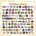 Collection of 100 vinyl hard hat stickers with humorous quotes and warning signs for DIY - 100 Pcs/Pack
