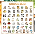 Collezione di 49 adesivi di animali cartoni animati con citazioni motivazionali - Stile 1 (YCK396)