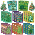 DIY Weihnachtsbaum Aufkleber Set für Kinder mit wasserfesten Motiven zum Basteln - 8 Stück/Packung