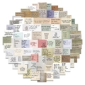 Creative circular layout of vintage English quote stickers for journals and DIY decor - Vintage Quotes Style