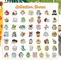 Collezione di 56 adesivi di animali con citazioni motivazionali per decorare valigie e skateboard - Stile 2 (YCK397)