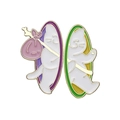 Lot de pins en émail chat blanc de dessin animé avec portails pour sacs à dos - Style Chat Portail (XZ8351)