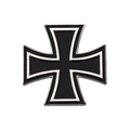 Broche croix de fer classique avec finition noire et argentée pour uniformes et costumes - Design de Croix de Fer Médaille (XZ9966)