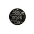 Enamel wizard pin with inspirational quote and street lamp on black background - Classic Quotes Round Style (QHXZ3539)