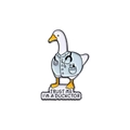 Emaille speld van een witte eendendokter met Trust Me I'm a Duckctor tekst - Eendendokter (QHXZ774)