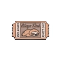 Broche paresseuxeux en émaillée mignonne avec design de billet de cinéma Always Tired - Billet de Cinéma Paresseux Always Tired (QHXZ255)