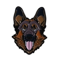 Emaille-Anstecknadel mit Deutschem Schäferhund-Motiv in Braun und Schwarz - Deutscher Schäferhund Stil (QHXZ4018)