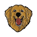 Goldener Retriever Emaille-Anstecker mit freundlichem Gesicht für Taschen und Kleidung - Golden Retriever Stil (QHXZ4019)