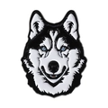 Cartoon Husky Emaille-Pin-Anstecker in Schwarz-Weiß für Rucksäcke und Kleidung - Husky Form (QHXZ4020)