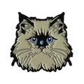 Cartoon Siamkatze Emaille-Anstecknadel in Beige und Schwarz für Taschen und Kleidung - Katzen Stil (QHXZ4021)