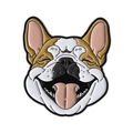 Cartoon enamel French Bulldog lapel pin badge accessory for backpacks and clothes - Happy Dog Style (QHXZ4022)