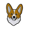 Cartoon Corgi enamel pin badge with vibrant colors for clothing and backpacks - Corgi Style (QHXZ4023)