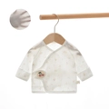 Tee-shirt cache-coeur nouveau-né en coton blanc avec imprimé fleurs jaunes - 52cm / Cerise Douce