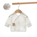Haut bébé en coton à fleurs avec broderie lapin et fermeture par lien latéral - 52cm / Parc des Lapins