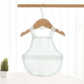 Pancera estiva per neonati in cotone verde menta con design a rete traspirante - Taglia 59 / Acqua