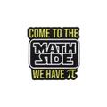 Creative black math Pi enamel pin in Star Wars style font made of alloy material - Math Force Pi Style (QHXZ2192)