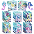 8er-Pack DIY Meerjungfrau-Prinzessin Aufkleber mit Meeresmotiven für Kinderbastelspaß - Standard 8 Blätter/Beutel