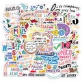 50 kleurrijke Spaanse motivatiestickers voor doe-het-zelf koffers en laptops graffiti - Spaanse Motivatie Stijl 2 (PMS259)