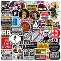 50pcs waterproof PVC hard hat stickers with funny slogans for helmets and toolboxes - Style 2 (TT267)