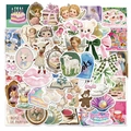 Set di 50 adesivi vintage estetici per scrapbooking fai-da-te e decorazione laptop - Adesivi Artistici Vintage (YCK022)