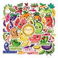 Lot de 50 autocollants de fruits et légumes mignons pour enfants, décoration imperméable - Ensemble Autocollants Fruits Légumes