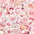 Set of 50 pink aesthetic waterproof stickers for laptop and DIY decorative arts - Pink Aesthetic (YCK035)