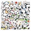 50 pezzi di simpatici adesivi panda impermeabili per laptop e decorazione scrapbooking - Stile Motivo Panda