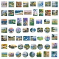 Primer plano de pegatinas de pinturas de Monet y Van Gogh para decoración DIY - Pintura al Óleo Artística