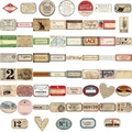 Vintage Ästhetik Scrapbooking Aufkleber Set für Koffer und Trinkflaschen Dekor - Vintage-Serie