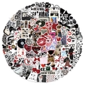 Layout piatto di adesivi graffiti vintage Downtown Y2K con vari motivi pop art colorati - Stile Downtown Y2K